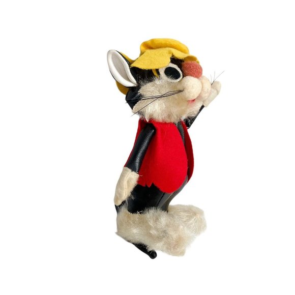 RARE Vintage Japanese 1960's A Lovable Woolkin Hillbilly Cat Stuffed Animal - Picture 4 of 8